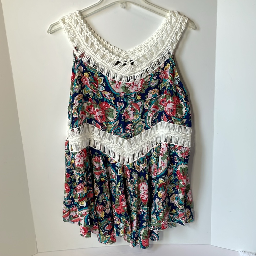 Ana & Rose Women's Large Top Blouse Tank Top Boho